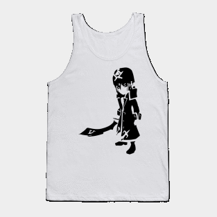 Pirate Captain minimal silhouette white Tank Top